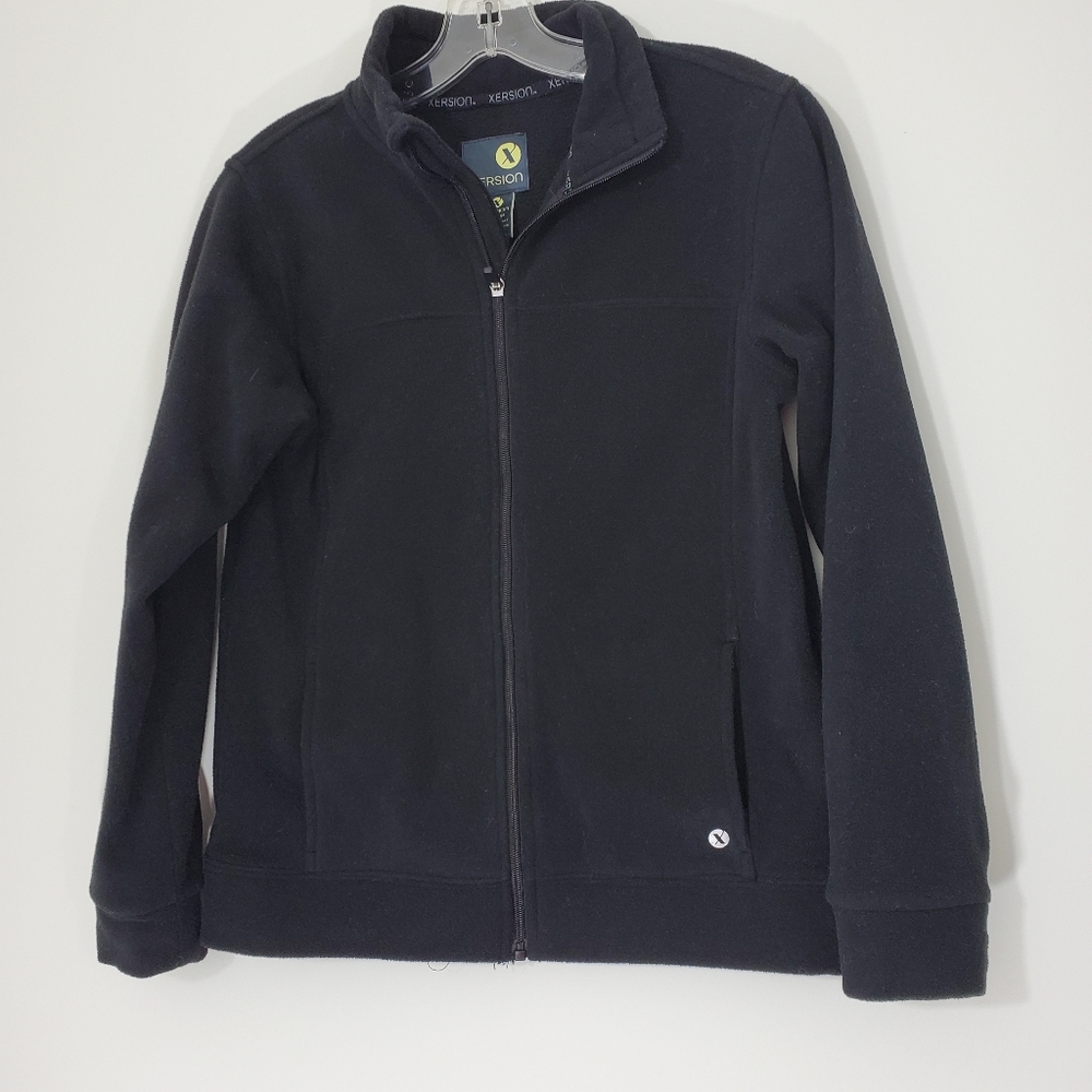 Xersion Black Fleece Jacket, Size Large (14-16)